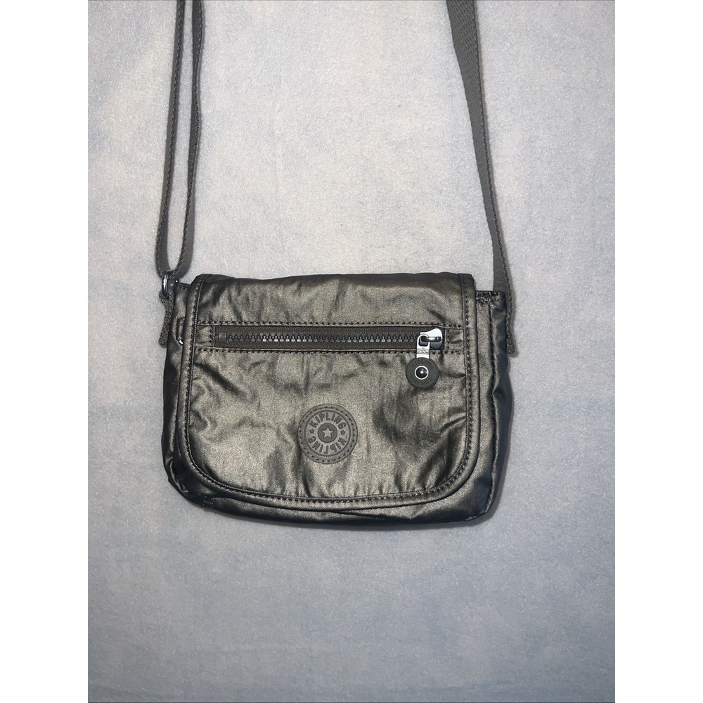Kipling AC8281 Sabian Crossbody Mini Shoulder Bag Metallic Glow Excellent